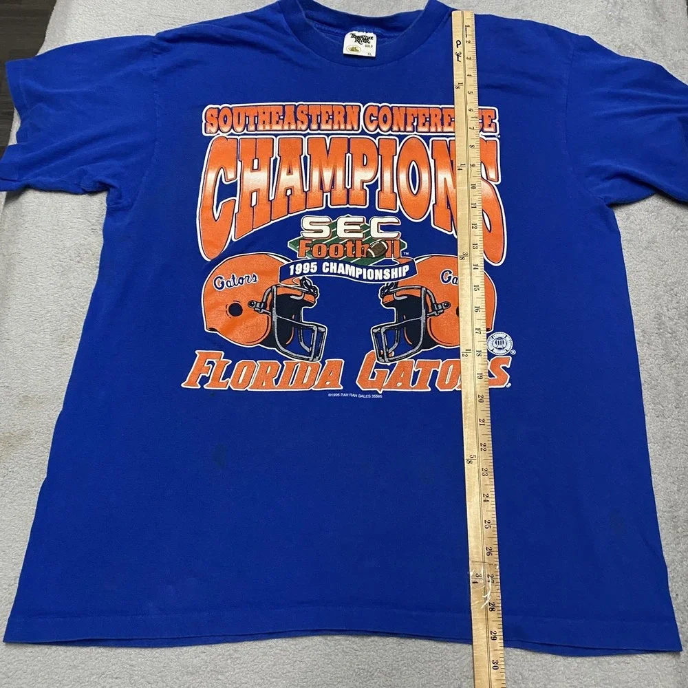 Vintage Florida Gators Football T Shirt Mens‎ XL Blue 1995 SEC Champions 90s UF